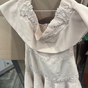 KEEPSAKE the Label Blush Lace-Trim Off-Shoulder Dress